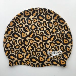 cheetah print speedo swim cap